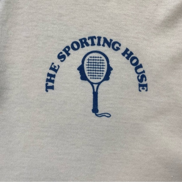 Vintage 1970s Champion “The Sporting House” Collared V Neck Ringer Tee - Picture 5 of 8